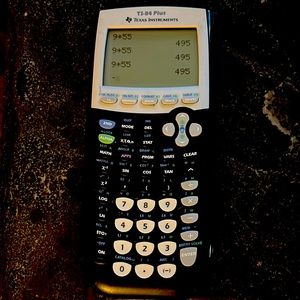 Texas Instruments TI-84 Plus graphing calculator.